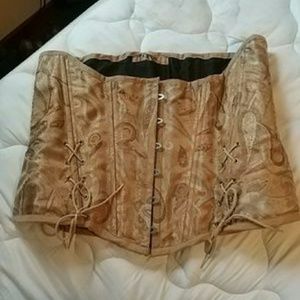 Renaissance Fair gold brocade corset